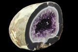 Amethyst Geode, Polished Agate Rind- Uruguay #83536-2